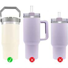 Straws IceFlow Flip Straw Tumbler (30oz/64oz) – 8 Straws + 2 Cleaning Brush (Not Flow 2.0 Flip Tumbler) - 查看 4