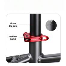 1pc Universal Mountain Bike Seatpost Clamp, Quick Release Seat Tube Clamp, Lockable, Multi-Color Options, 28.6/31.8/34.9mm, Aluminum Alloy, Minimalist & Durable, Suitable For Cycling, Commuting, Mountain & Off-Road - Black - View 4