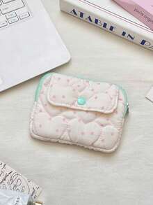 Cute Mini Card Bags Grid Pattern Coin Wallet Zipper Coin Purse Small Clutch Pockets Lovely Coin Purses Lipstick Bags Card Holder Sanitary Napkins Bag - Multicolor - View 9