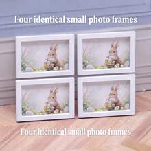 3 piezas de pinturas decorativas de pared para casa de muñecas en miniatura, modelos de muebles de micro-escena de estilos aleatorios para dormitorio y sala de estar - Multicolor - Ver 17