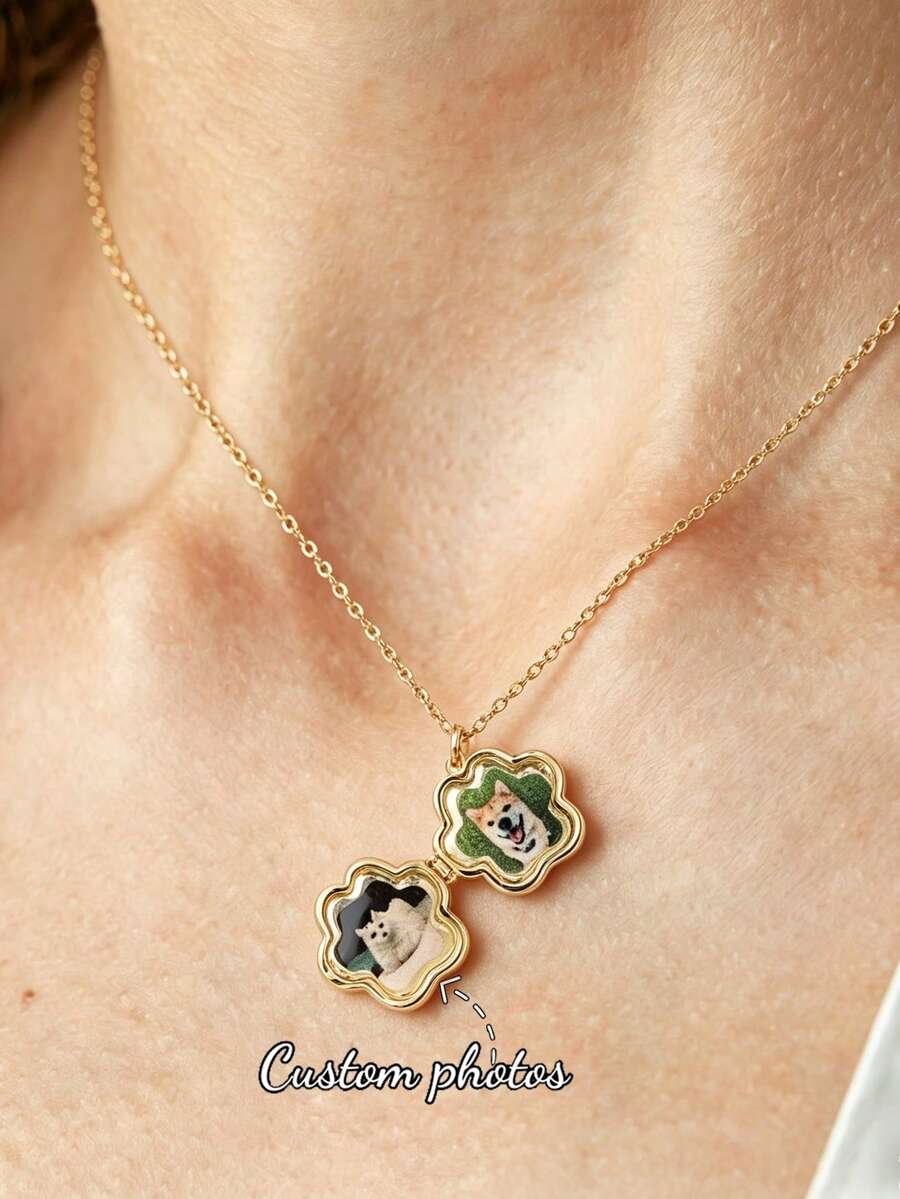 Dây chuyền mặt dây chuyền hình phong bì từ tính tối giản cá nhân hóa, mặt dây chuyền hình phong bì thư tình khắc tên theo yêu cầu bằng thép không gỉ, dây chuyền đôi đeo qua xương quai xanh, quà tặng ngày Valentine cho bạn trai/bạn gái, mặt dây chuyền đeo hàng ngày. - Móng vuốt vàng - Xem 1