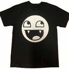 Camiseta Epic Face Vampire Y2K Goth Emo Scene Tapout, Relajada y Suave - Negro - Ver 11
