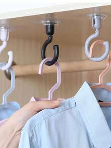 4/6pcs Rotatable Adhesive Hooks - Easy Installation Without Drilling, Suitable For Hanging Plants, Lanterns, Wind Chimes, Creating Modern Ceiling Decor & Practical Hooks - Multicolor - View 12