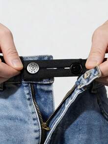 2 piezas Extensores de cinturón de cintura, extensores de pantalones elásticos ajustables, hebilla elástica para pantalones de maternidad, solo para artículos de envío gratuito, suministros de jardinería, pantalones - Talla única - Ver 9