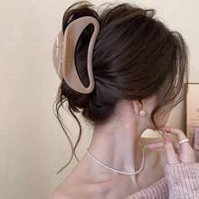 3 Stücke/1 Stück extra große schwarze, weiße, braune Kunststoff Haarspangen, modische vielseitige hochwertige elegante minimalistische einfarbige Haarspangen, geeignet für täglich, Lässig, Party, Arbeit, Strand, Dutt, Pferdeschwanz, Gesichtwaschen, Make-up, Outfit-Kombinationen, Sommer Haarzubehör - mehrfarbig - Übersicht 12