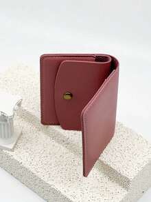 HOVI'S Fashion Ultra-Thin Simple Red Card Holder Daily Travel Portable Multifunctional Mini Card Wallet Coin Purse - Red - View 5