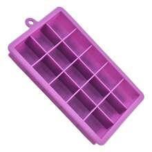 1 pieza Molde de cubo de hielo de silicona hielo minimalista liso multi cuadro para casa - Negro - Ver 7