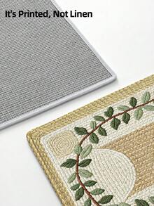 1pc 3D Pattern Doormat, Fresh Green Plant Design Wool Rug, Suitable For Bathroom, Kitchen, Outdoor, Indoor, Hallway, Bedroom, Living Room, Bedside, Machine Washable, Easy To Clean, Non-Slip Bottom, Suitable For Bedroom Winter Decor, Valentine's Day Holiday Decor, Bathroom Accessory Essential, Room Decor Set, Outdoor Decorative Carpet Mat - Multicolor - View 10