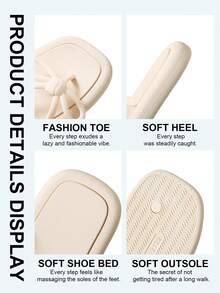 Damen Weiße Zehentrenner, Damen Plastikschuhe, Damen Plastik Sandalen, Süße Schuhe, Elegante Damen Sandalen, Damen Sandalen, Neue Damen Schleifen Zehentrenner, Leicht Weiche Sohle, Urlaubs Sandalen, Strand Sandalen, Damen Pantoffeln, Lässig Bequem, Outdoor Urlaub, Minimalistische Mode Flach, Slides, Flache Mule Sandalen, Sommer Sandalen, Damen Zehentrenner, Weiße Schuhe - Weiss - Übersicht 3