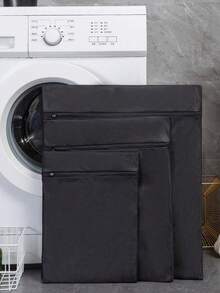 1 giỏ đựng quần áo bằng lưới có thể gấp gọn - màu đen - Xem 9