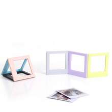 1Pc Square Magnetic Mini Picture Frame Fridge Magnet DIY Instant Photo Display Stand Versatile Combination Magnet Tiles Tabletop Free Splicing For Teens Adults Friends Mother's Day Gift Graduation Present Desk Accessories Dorm Room Decor Aesthetic Photo Display Refrigerator Magnet Photo Frame - Multicolor - View 9