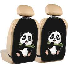 Bộ 2 tấm thảm chống trầy xước nội thất ô tô in hình gấu trúc, chống mài mòn, bụi bẩn và vết ố, dễ dàng vệ sinh, bảo vệ ghế xe | Phụ kiện bảo vệ xe | Bọc ghế sau - tấm đệm đá - Xem 7