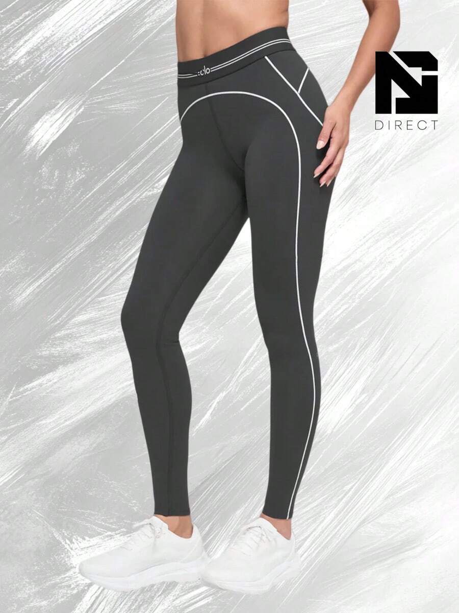 Airbrush High-Waist Heart Throb Legging - Anthracite/White - View 1