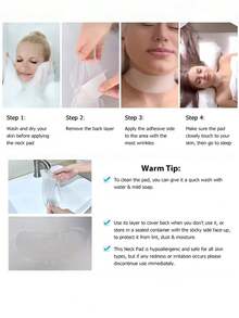1pc Reusable Silicone Smooth Neck Care Patch - Multicolor - View 2