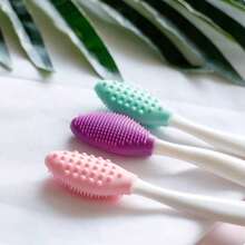 1 cọ rửa mặt hai mặt bằng TPE màu hồng và đen, dụng cụ làm đẹp tẩy tế bào chết đa năng, kèm túi đựng, túi sắp xếp. - Một kích cỡ phù hợp cho tất cả - Xem 10