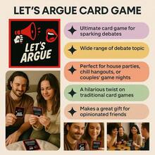 Let's Argue Card Game – Fun Debate & Discussion Game For Teens & Adults | Best Party Game For Friends, Couples, And Game Night With Family - Red - View 6