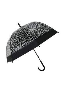 Leopard Print Transparent Automatic Reinforced Windproof Straight Umbrella, Apollo Bubble Umbrella,Umbrella / Compact Umbrella / Travel Umbrella / Windproof Umbrella / Folding Umbrella / Rain Umbrella / Automatic Umbrella / Uv Umbrella / Sun Umbrella /Umbrella - Multicolor - View 12