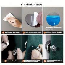 Kẹp rèm từ tính, móc rèm từ tính không cần khoan không cần may, kẹp rèm cản sáng, phụ kiện rèm dễ lắp đặt - bạc - Xem 6