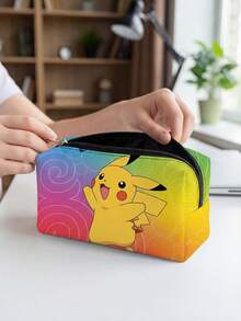 Estuche de lápices, regalo de fiesta, regalo de cumpleaños, estuche de papelería de aprendizaje exquisito, bolsa de almacenamiento de cosméticos y brochas de maquillaje - Multicolor - Ver 2