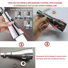 1pc Multi-Function Faucet Extension - Kitchen & Bathroom Splash Guard, Pressurized Sprayer Adapter, 3-Mode Rotatable Aerator & Cleaning Sprayer, Universal Fit For RV & Home Faucets - Silver - View 13
