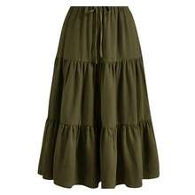 Women Sports Sweater Skirts - Army Green - View 3