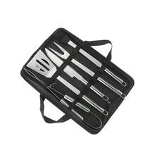 Stainless Steel BBQ Tool Set, Outdoor Camping Picnic Cooking Utensils Combo - Silver - View 1