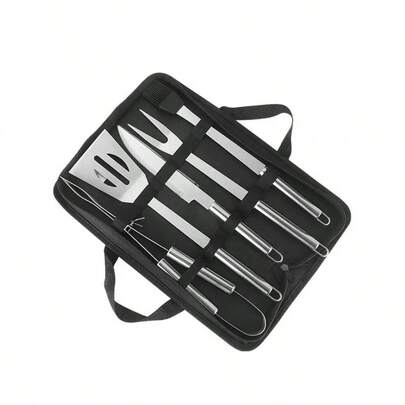 Stainless Steel BBQ Tool Set, Outdoor Camping Picnic Cooking Utensils Combo