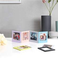 1Pc Square Magnetic Mini Picture Frame Fridge Magnet DIY Instant Photo Display Stand Versatile Combination Magnet Tiles Tabletop Free Splicing For Teens Adults Friends Mother's Day Gift Graduation Present Desk Accessories Dorm Room Decor Aesthetic Photo Display Refrigerator Magnet Photo Frame - Multicolor - View 4