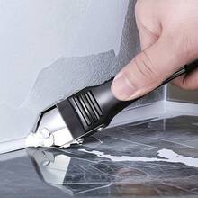 3-In-1 Silicone Caulking Tool, Stainless Steel Head, Suitable For Sealing, Cleaning And Scraping Adhesive, Durable Plastic Handle, Ergonomic Caulking Tool Easy To Use - Multicolor - View 3