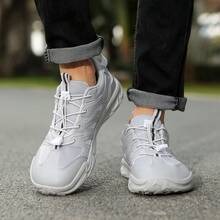 Men's Outdoor Shoes For Cross-Country Running, Hiking, Trekking, Plus Size, Spring & Summer - Light Grey - View 2