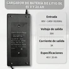 Electric Bicycle Charger: Model 48V20AH - Black - View 3