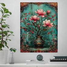 Cuadro 2D plano, 2D plano, una sola pieza de arte en lienzo con marco de madera y diseño impresionante, ideal para la decoración del hogar y un maravilloso regalo para Eid o Ramadán. Esta obra de arte decorativa es adecuada para varios espacios, incluyendo salas de estar, dormitorios y oficinas. - Enmarcado - Ver 2