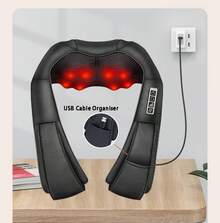 Larora 4D Electric Neck And Back Massager With Heat, Deep Kneading Massage Pillow, Adjustable Intensity, Shoulder Muscle Massage, For Home, Office, Car Use, Ideal Gift For Men Women Mom Dad - Black - View 10