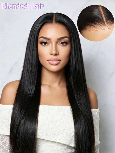 7x5 Bye Bye Knots Lace Front Glueless Straight Bob Closure Wig Human Brazilian Hair With Face-Framing Layers Pre Cut Pre Plucked Pre Bleached Wig Heat Resistant Fiber Synthetic Wig For Women
