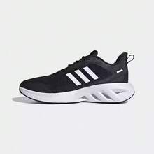 Adidas 男女通用跑步鞋，新款网面透气休闲运动鞋 - 黑色 - 查看 10