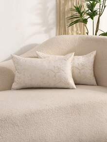 Miater 1pc/2pcs Gold Thread Jacquard Striped Pillow Cover, Faux Silk Home Living Room Sofa Decor, Wavy Texture, Spring & Summer - Multicolor - View 6