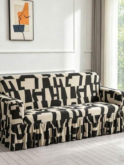 1 tấm bọc ghế sofa co giãn, họa tiết hình học nhiều màu sắc, chống bụi bẩn, bảo vệ toàn bộ ghế sofa, trang trí nhà cửa, có thể giặt máy.