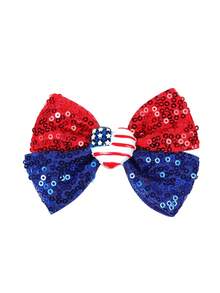 1pc Independence Day Style National Flag & Star Design Hair Clip, Fashionable Personalized Gift Suitable For Daily Outfit, Perfect For Party And Holiday, Versatile Accessory For Women Casual And Vacation,Festival,Birthday - Multicolor - View 2