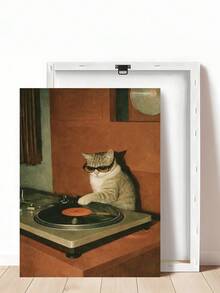 1pc DJ Cat Vinyl Turntable Music Poster,Vintage Goose Duo Poster, Animal Wall Art,Festival Gift,Suitable For Bedroom,Living Room,Kitchen,Wall Arts,Wall Decor,Home Decor,Room Decor, Canvas Wall Art, Posters, Wall Art With Frame, Optional Frame ﻿ ﻿ - A - View 19