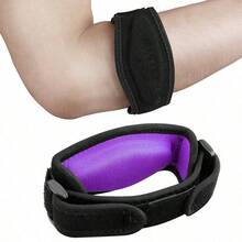 Compression Elbow Sleeve With Adjustable Elastic Strap And EVA Padding, Suitable For Tennis, Basketball, Volleyball, Running, Weightlifting And Fitness Training - Multicolor - View 4
