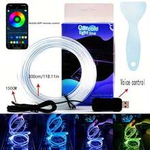 3m/5m Auto Ambient Lighting Car LED Interior Strip Light USB With RGB 16 Million Colors Fiber Optics Neon Decorative Lamps - 1 Set Of Colored LED Light Strip 3 Meters - View 12