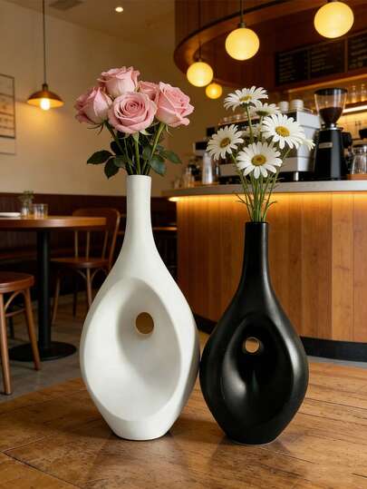 1pc French Retro Vase, Artificial Dried Flower Vase, Art Vase, Minimalist, Suitable For Living Room, Office, Exhibition Hall, Bedroom, Flower Arrangement, Living Room Decor, Dining Table Decor, Valentine's Day, Wedding