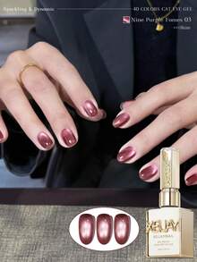 2026 New Magnetic Cat Eye Gel Nail Polish, 40 Shimmery Reflective Colors, Fashionable Salon Art Cat Eye Gel Design - Multicolor - View 32
