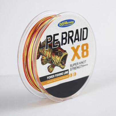 Línea de pesca trenzada de 8 hebras, con opciones de multicolor de 6LB a 60LB, línea de pesca trenzada de PE de alta resistencia de #0.10MM-0.4MM, esencial para cañas de pescar