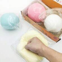 1pc 10cm Extra Large Fluffy Slime Ball, Stress Relief Squeeze Toy, Jumbo Slow Rebound Fidget Toy, Birthday/Easter Gift - Multicolor - View 11