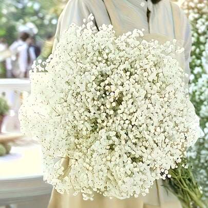 600 bông hoa baby's breath nhân tạo thoáng khí (20 bó) - Hoa baby's breath sống động như thật, thích hợp trang trí bàn tiệc cưới, khách sạn, kỷ niệm, lễ đính hôn, Lễ Tạ ơn.