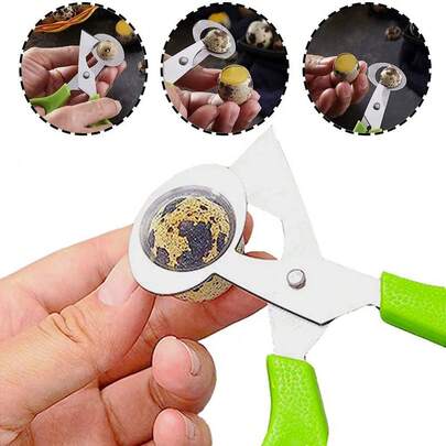 1 Pc Quail Egg Cutter Scissors Kitchen Egg Shears Tool (Green)
