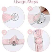 10pcs/Set Women's Faux Pearl & Rhinestone Scarf Rings, T-Shirt Clips & Belt Buckles - Multicolor - View 8