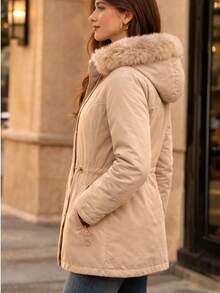 Women's StopTop Premium Parka Jacket - Perfect And Elegant Fit - Màu be - Xem 3