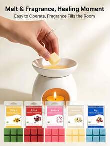 1 Box Colorful Soy Wax Melts (6pcs/Box) | Home And Car Solid Wax Melts | Suitable For Bedroom And Living Room | Great For Wedding Favors, Bridesmaids Gifts, Mother's Day And Birthday | DIY Candle Making Supplies | Designed For Wax Melt Warmers And Candle Melters - Multiple Styles - View 4
